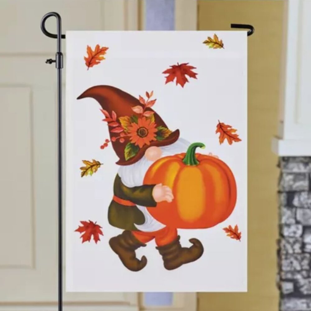 Seasonal Garden Gnome Outdoor Lawn Flags - Set of 4 | Holiday | Decor - Picture 4 of 4